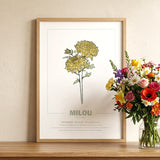 geboorteposter, gepersonaliseerd, geboortebloem, poster, maand, november, chrysant, babykamer, botanische print, wanddecoratie, maandbloem, kunstafdruk, interieur, illustratie, Symboliek, kraamcadeau, poster natuur, kinderposter