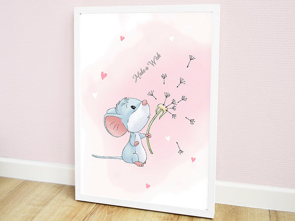 geboorte poster, geboorteposter, babykamer posters, dieren posters babykamer, dieren poster kinderkamer, kinderposter, kinderposters, poster kinderkamer, poster babykamer, hippe kraamcadeaus, muur decoratie babykamer, poster muis, babykado, muurposter