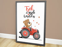 poster tractor, poster voertuigen, poster kinderkamer, poster babykamer, muurposter, muur decoratie babykamer, kinderposters, kinderposter, hippe kraamcadeaus, geboorteposter, geboorte poster, babykamer posters, babykado