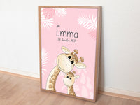 geboorte poster, geboorteposter baby, babykamer posters, dieren posters babykamer, dieren poster kinderkamer, kinderposter, kinderposters, gepersonaliseerd poster, persoonlijke poster, hippe kraamcadeaus, baby kraamcadeaus, poster voor kinderkamer, baby