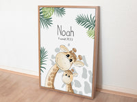 geboorte poster, geboorteposter baby, babykamer posters, dieren posters babykamer, dieren poster kinderkamer, kinderposter, kinderposters, gepersonaliseerd poster, persoonlijke poster, hippe kraamcadeaus, baby kraamcadeaus, poster voor kinderkamer, baby