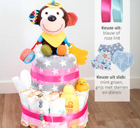 Luiertaart bestellen, luiertaart kopen, baby luiertaart, luiertaarten kopen, luiertaart neutraal, luier cadeau, geboortecadeaus, nuttige kraamcadeau, hippe kraamcadeaus, baby kraamcadeaus, kraamcadeau versturen, geboortecadeau, unieke kraamcadeaus